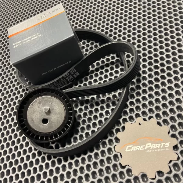 Комплект ремня генератора (ремень и ролик) (ДВС ВАЗ) для Lada Vesta, XRAY, Iskra