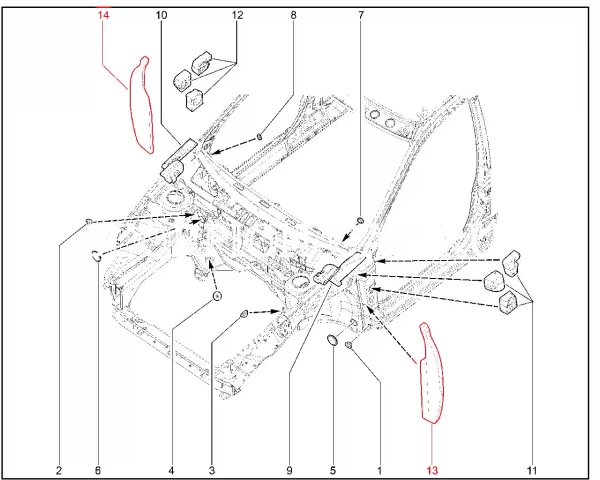 Заглушка арки переднего колеса для Lada Vesta, Granta, Kalina-2