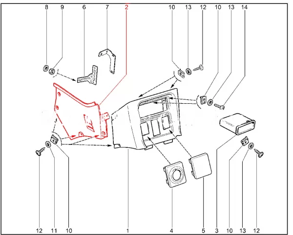 Экран консоли панели приборов для Lada Niva Travel, Chevrolet