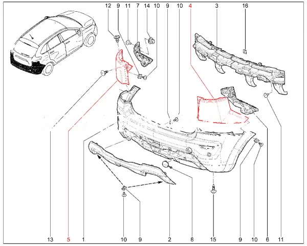 Накладка на задний бампер для Lada XRAY Cross