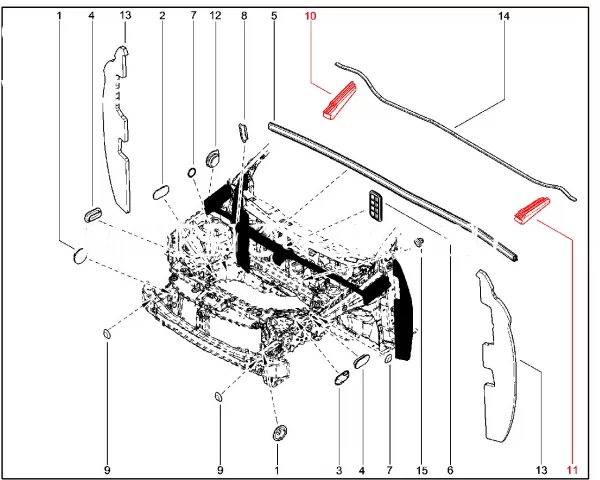 Уплотнитель наружный (пена уплотнительная) для Lada XRAY