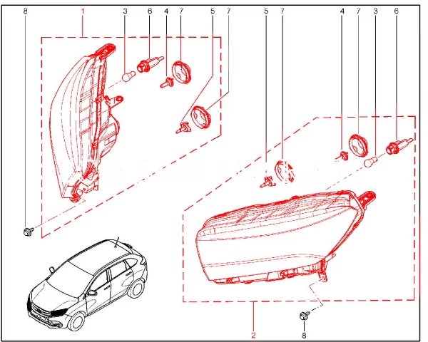 Блок-фара ТД ОАТ для Lada XRAY