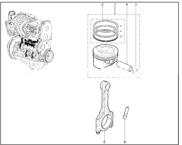 Кольцо стопорное поршневого пальца двигателя ВАЗ 11182