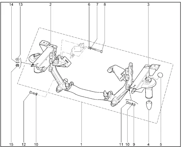Поперечина подвески с кронштейнами в сборе для Lada Niva Travel, Chevrolet