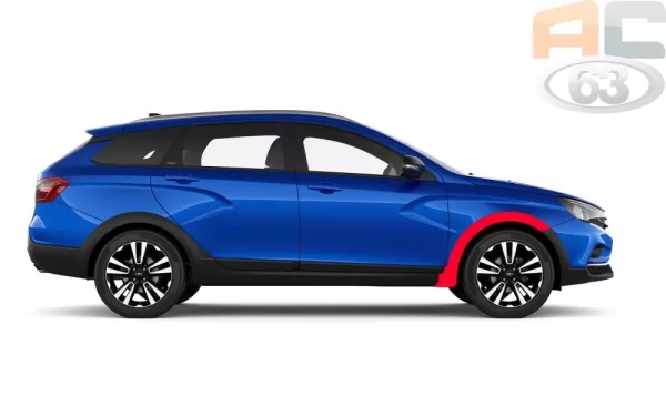 Накладка арки переднего колеса правая (с клипсами) для Lada Vesta Cross, SW Cross