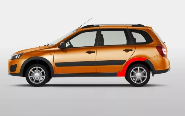Накладка арки заднего колеса левая для Lada Granta Cross, Kalina Cross