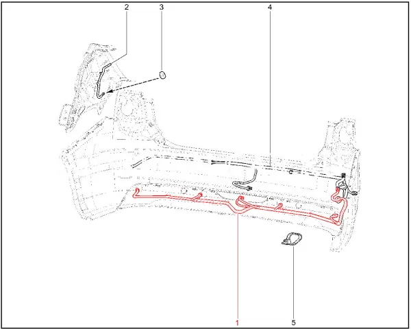 Жгут проводов бампера заднего под парктроник для Lada Vesta