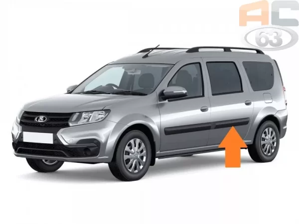 Молдинг задней левой двери для Lada Largus FL