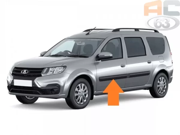 Молдинг передней левой двери для Lada Largus FL