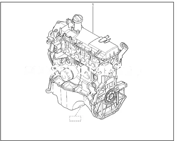 Двигатель Renault K7M в сборе (для авт. без ГУР) для Lada Largus