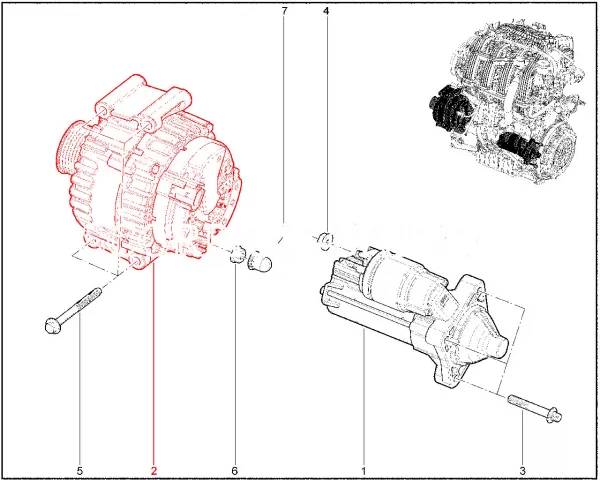 Генератор 90A LG 0191 (ДВС ВАЗ) для Lada Vesta, XRAY, Largus