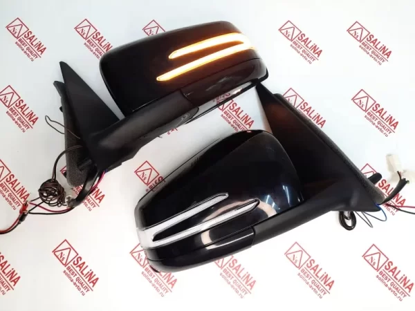 Зеркала в стиле Мерседес (электроскладывание, электропривод, обогрев) с двойным поворотником для Lada Niva 4x4