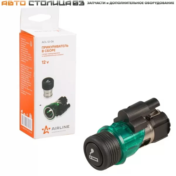 Прикуриватель в сборе AIRLINE для Lada Granta, Kalina, Priora, Niva