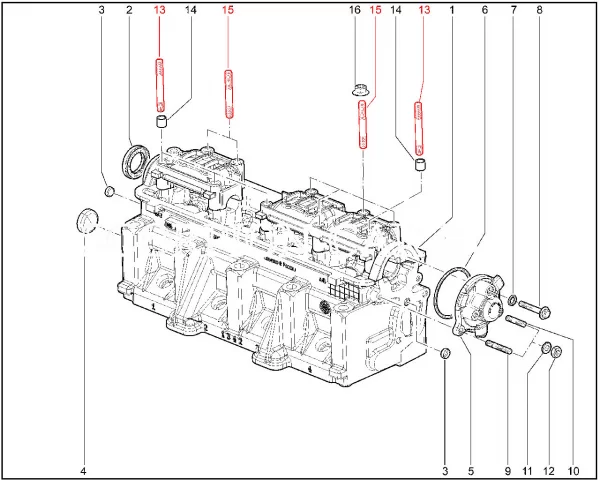 Шпилька головки блока цилиндров двигателя ВАЗ 11186, 11182