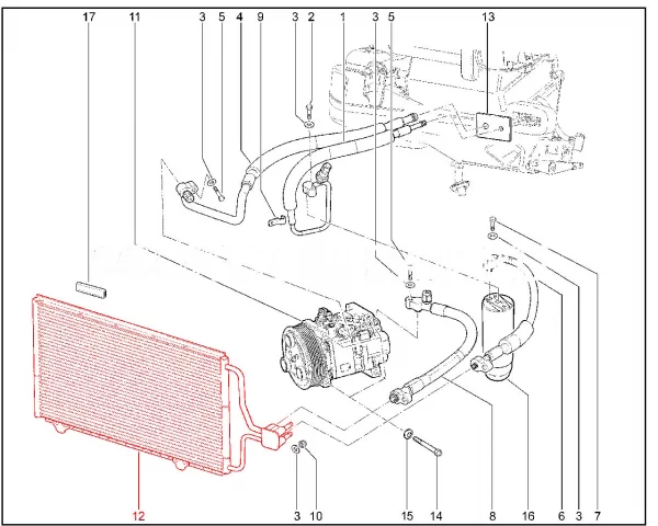 Конденсатор в сборе для Lada Niva Legend, 4x4, Urban