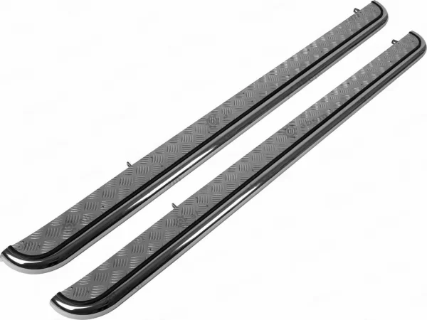 Защита порогов с алюминиевой площадкой (51 мм) для LADA Vesta SW Cross