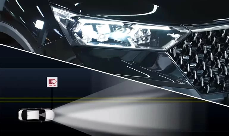 Как светят фары Lada X-Cross 5 (FAW Bestune T77)