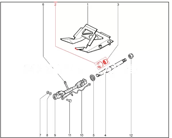 Подшипник вала руля в сборе для Lada Niva Legend, 4x4, Urban