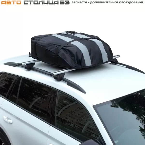 Автобокс на крышу (тканевый) на П-скобах "ArmBox 350" (100*80*30см)