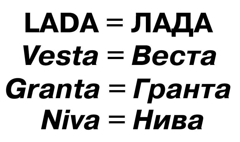 АВТОВАЗу предложили заменить названия моделей LADA на кириллицу, новые подробности