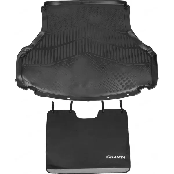 Ковер в багажник с защитным фартуком для Lada Granta