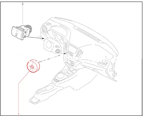 Кнопка газ/бензин (CNG) для Lada Vesta, Largus