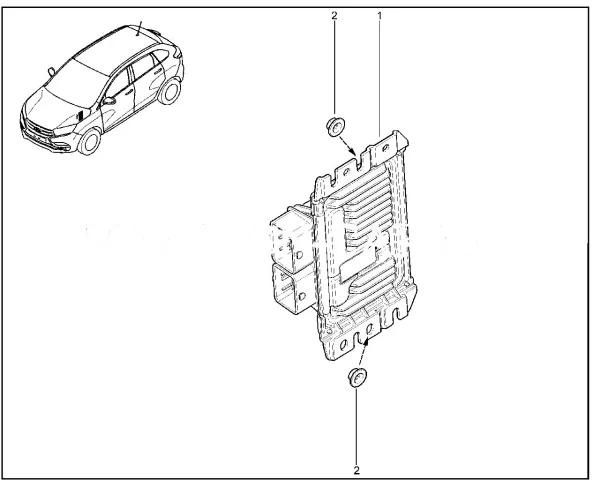 Контроллер системы управления двигателем ВАЗ 8450021428 для Lada XRAY