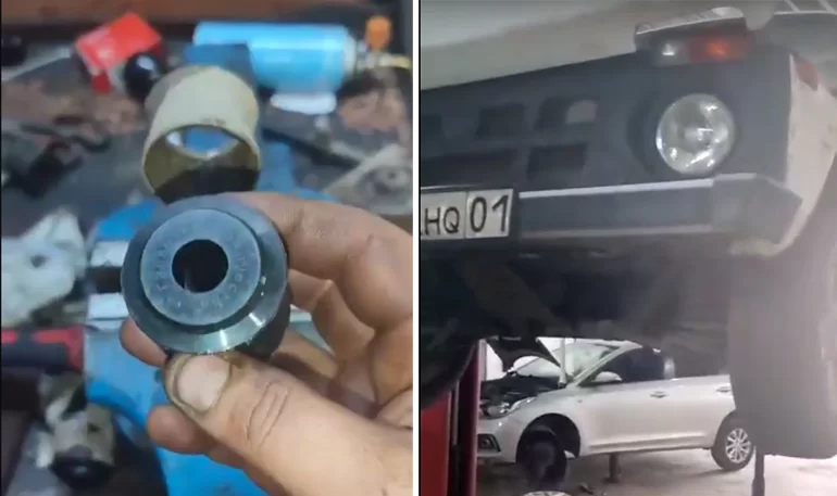 Как легко запрессовать сайлентблок в реактивную штангу, амортизатор автомобиля