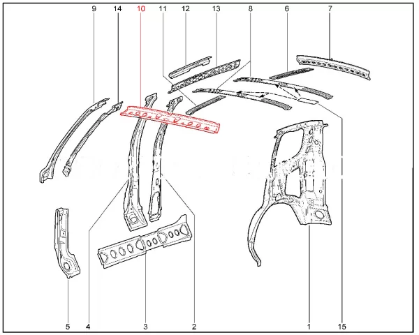 Балка крыши передняя (катафорез) для Lada Niva Travel, Chevrolet