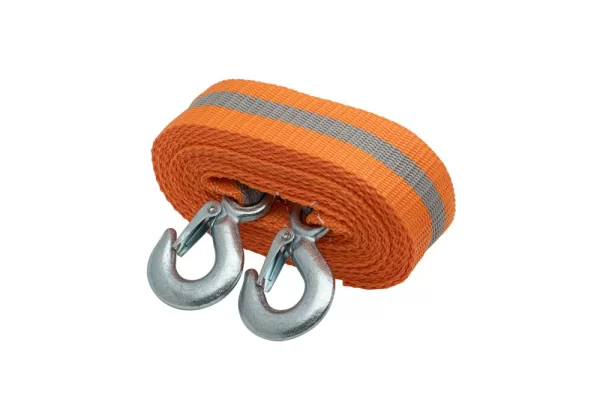 Трос буксировочный 5т, 2 крюка, ширина ленты 50мм, 5м, сумка