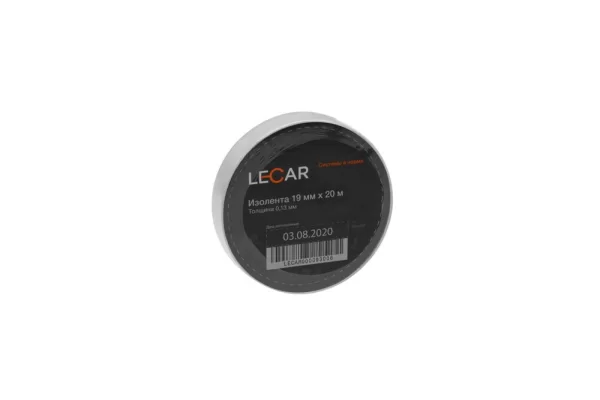 Изолента ПВХ, 15мм*20м (белая) Lecar