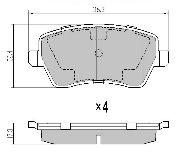 Колодки тормозные передние Barnett для Lada Vesta, XRAY Cross, Largus