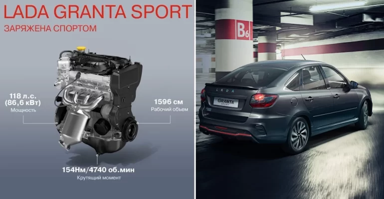 АВТОВАЗ рассказал про новый двигатель ВАЗ 21127-95 (1.6л 118л.с.) Lada Granta Sport