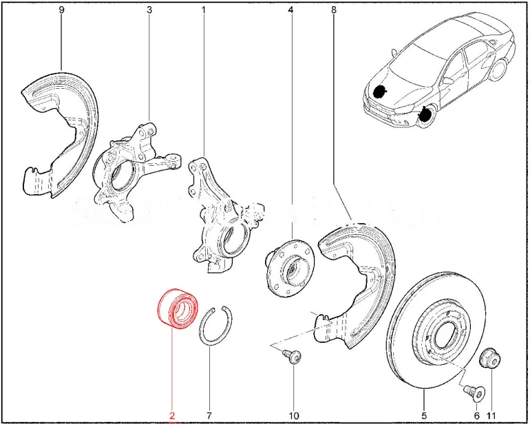 Какой подшипник ступицы на моей Весте?