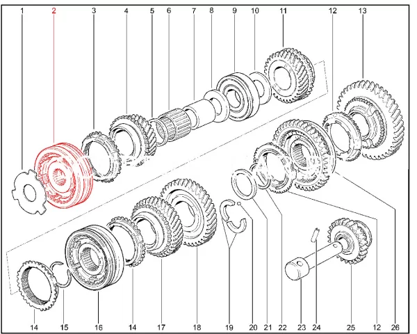 Синхронизатор 5-й передачи КПП ВАЗ для Lada Granta, Kalina, Vesta, XRAY, Largus