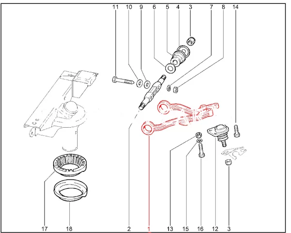 Рычаг передней подвески верхний для Lada Niva Travel, Chevrolet