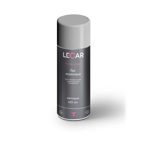 Лак акриловый Lecar, 520 мл. (аэрозоль)