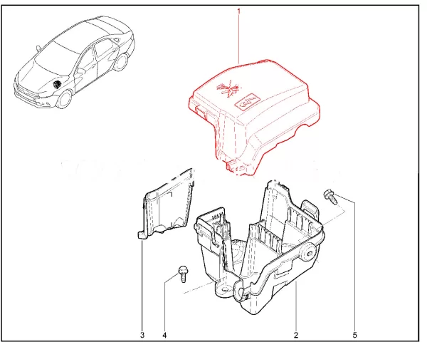 Крышка монтажного блока моторного отсека (нов.обр.) для Lada Vesta, XRAY, Largus