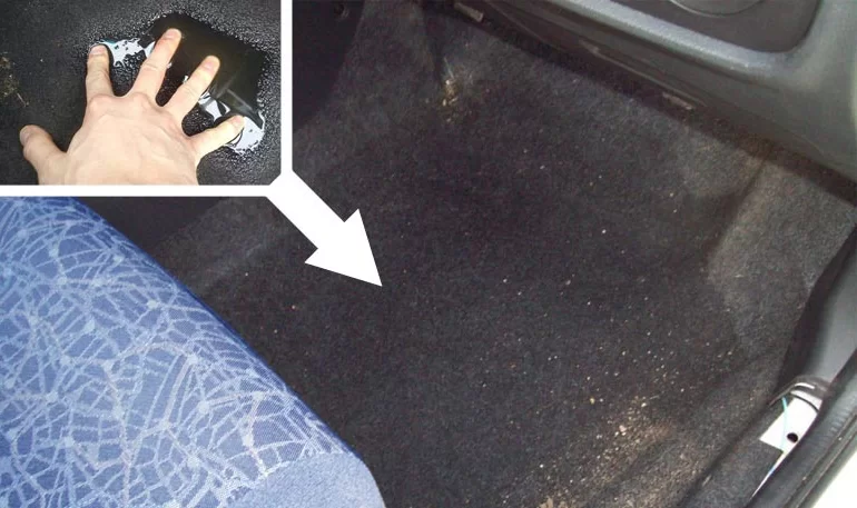 Вода на полу переднего пассажира