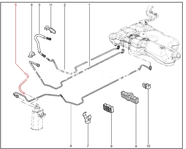 Шланг адсорбера (ДВС ВАЗ) для Lada Largus