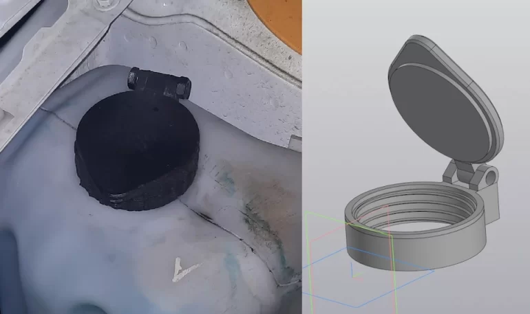 Откидная крышка бачка стеклоомывателя на Lada Granta, Kalina, Priora, Datsun своими руками