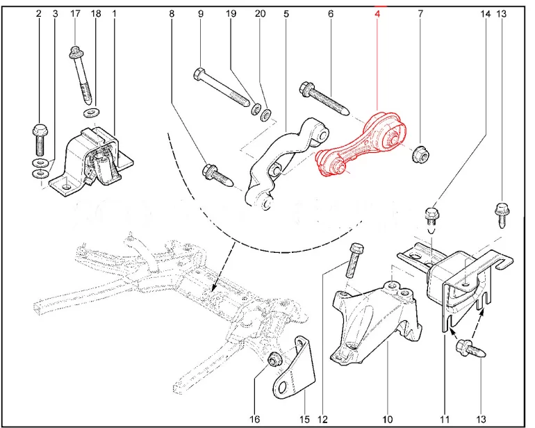 Какая стоит штатная нижняя опора на Lada Vesta NG?