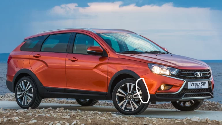 Накладка переднего бампера Vesta Cross продается отдельно?