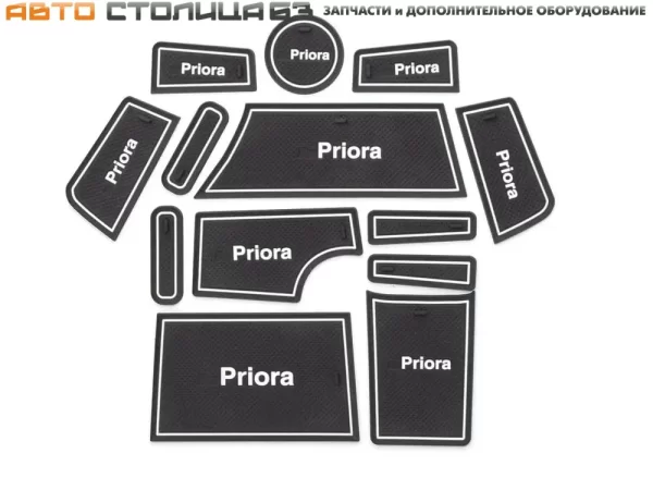 Коврики силиконовые панели приборов для Lada Priora