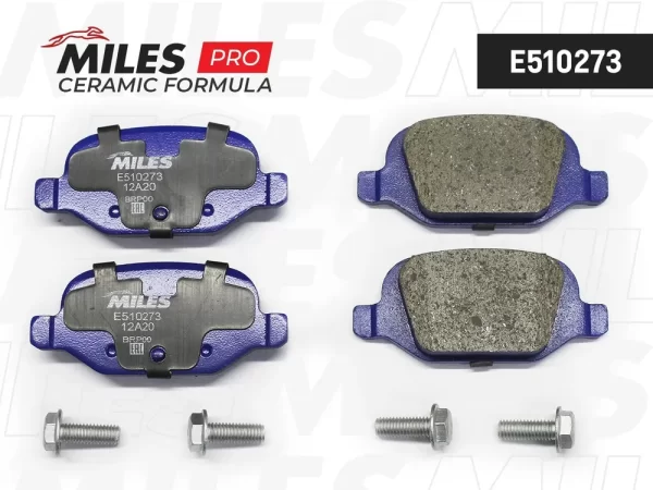 Колодки тормозные дисковые задние (керамика) MILES для Lada Vesta, XRAY Cross, Granta, Kalina
