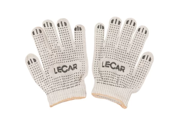 Перчатки хб с ПВХ, 5 пар (10 класс, 4 нити)