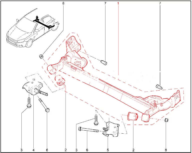 В чем разница задних балок 8450006763 и 8450006764?