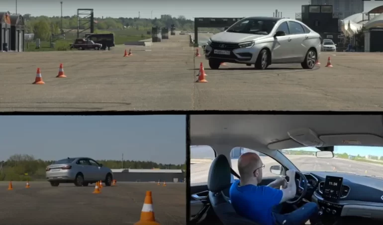 Сравнительный тест Lada Vesta с ESC и Vesta NG без ESC