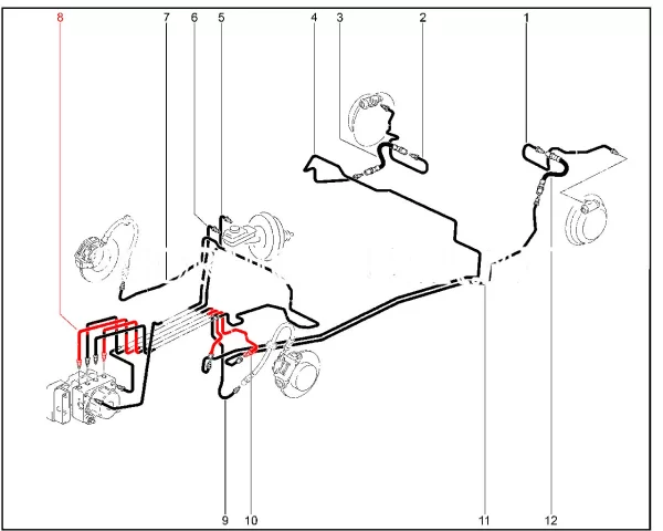 Трубка к переходнику в сборе для Lada Granta, Kalina-2