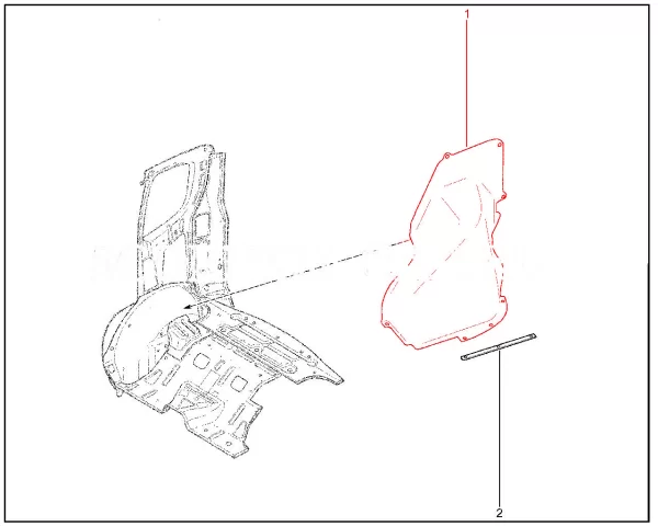 Перегородка бензобака для Lada Niva Travel, Chevrolet